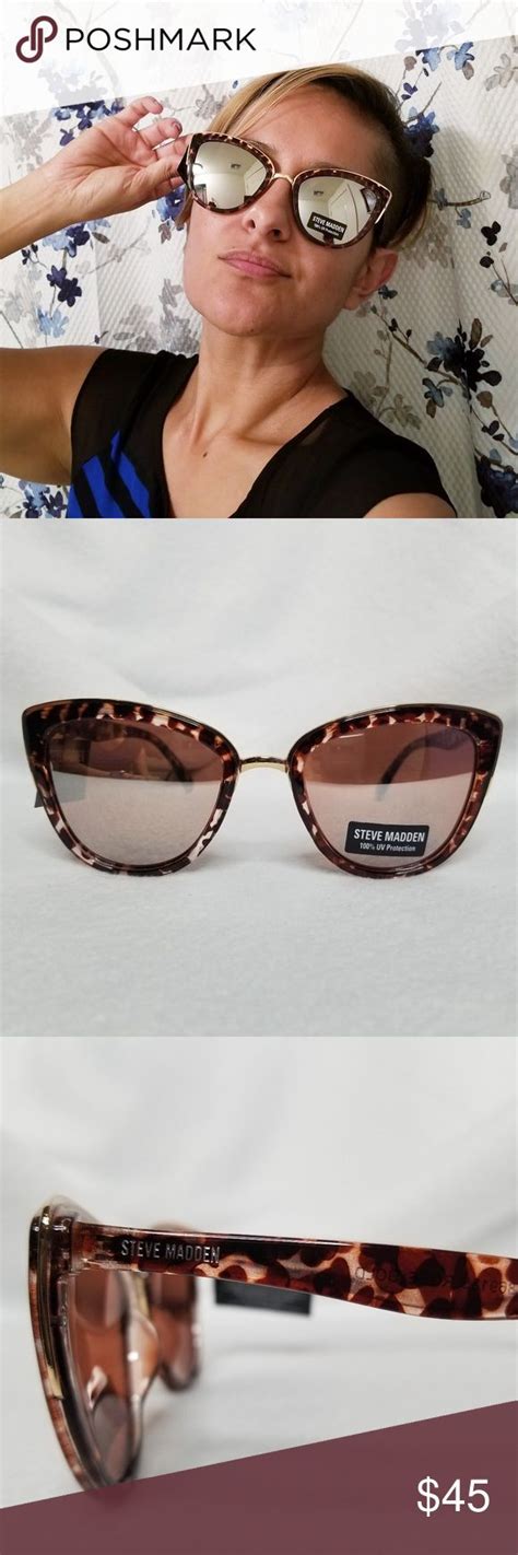 steve madden mirrored cat eye sunglasses